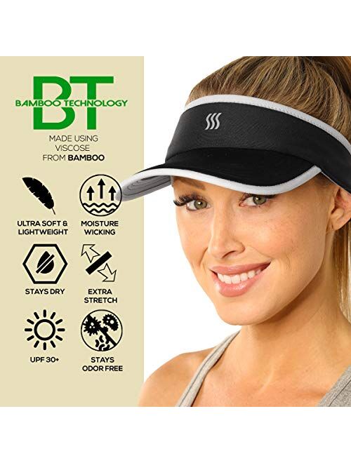 SAAKA Super Absorbent Visor for Women. Premium Packaging. Running, Tennis, Golf & All Sports. Soft, Lightweight & Adjustable.