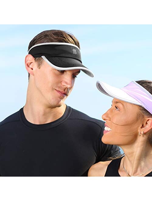 SAAKA Super Absorbent Visor for Women. Premium Packaging. Running, Tennis, Golf & All Sports. Soft, Lightweight & Adjustable.