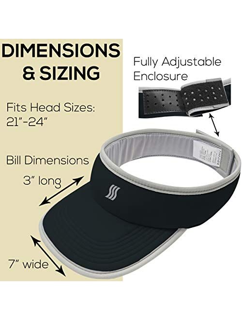 SAAKA Super Absorbent Visor for Women. Premium Packaging. Running, Tennis, Golf & All Sports. Soft, Lightweight & Adjustable.