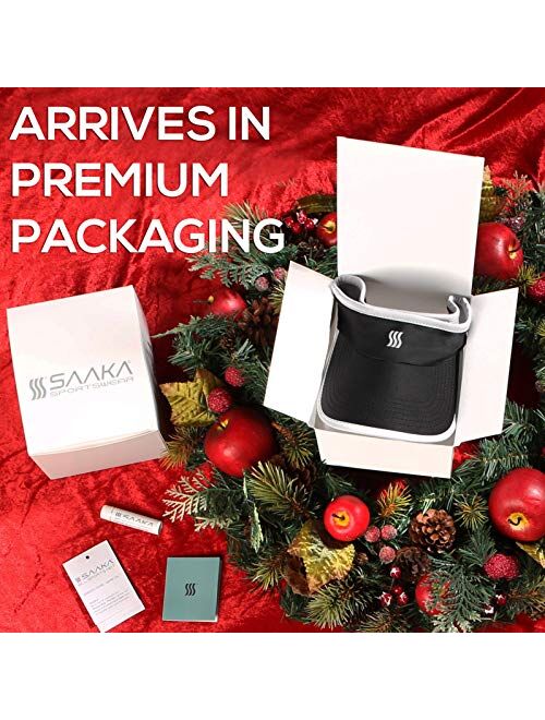 SAAKA Super Absorbent Visor for Women. Premium Packaging. Running, Tennis, Golf & All Sports. Soft, Lightweight & Adjustable.