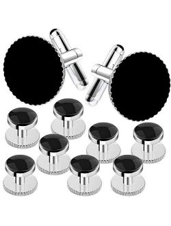 Rovtop Cufflinks and Studs Set for Tuxedo Shirts Business Wedding