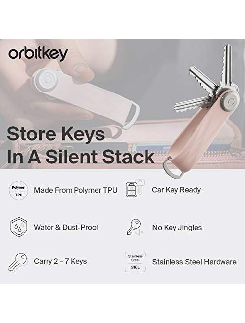 Orbitkey Active Rubber Key Organizer | Holds up to 7 Keys