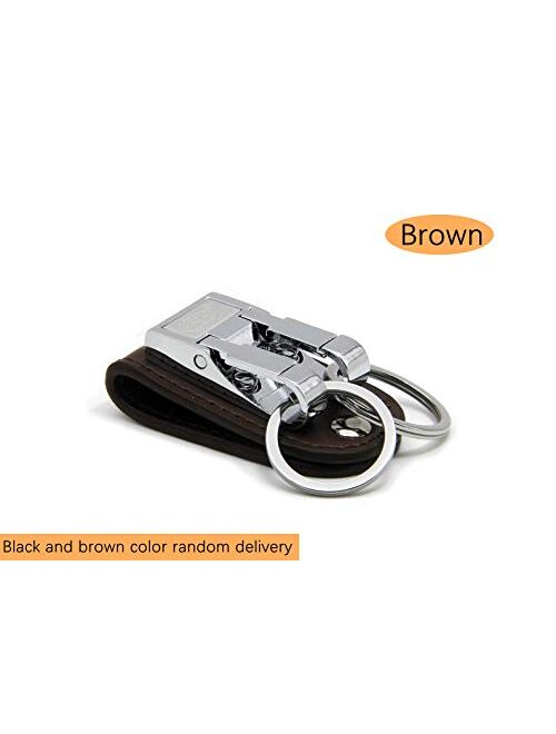 goldblue Belt Keychain Leather Belt Loop Key Holder Belt Key Chain Clips with 2 Detachable Keyring for Men