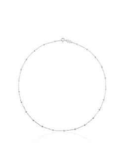 TOUS - Chain Choker in Sterling Silver with Details - Length: 45.5 cm
