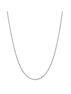 Bling For Your Buck Sterling Silver 1.5mm Italian Twisted Curb Chain Necklace 16" - 30"