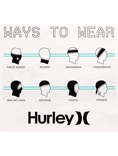Hurley Multipurpose Lightweight Neck Gaiter Face Mask with Moisture Wicking Technology