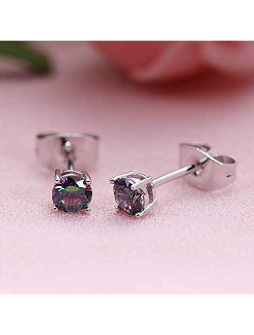 Hypoallergenic Rainbow Quartz Earrings Colourful Fashion Jewelry Gifts for Women Men Ladies