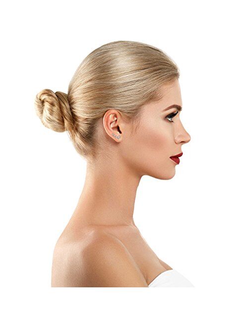 PAVOI 14K Gold Plated Cubic Zirconia Ear Crawler | Cuff Earrings | Hypoallergenic Stud Ear Climber Jackets