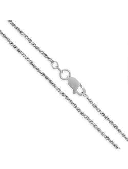 Authentic Solid Sterling Silver Rope Diamond-Cut Braided Twist Link .925 Rhodium Necklace Chains 1.5MM - 5.5MM, 16" - 30", Made In Italy, Men & Women, Next Level Jewelry