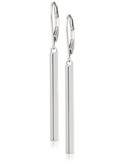 Sterling Silver Vertical Bar Dangle Earrings