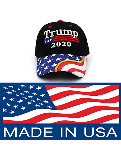 Made in USA Donald Trump Hat 2020 MAGA Keep America Great Camo Hat Adjustable Baseball Cap Hat