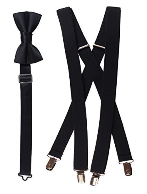 Tuxgear Bow Tie and Suspender Set Combo in Multiple Sizes and Colors