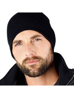 Everything Black 9" Skull Cap Beanie That Will Fit Your Head Perfect