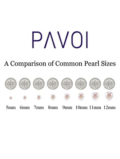 PAVOI Handpicked AAA+ Quality Freshwater Cultured Pearl Earrings Leverback Dangle Stud Pearl Earrings