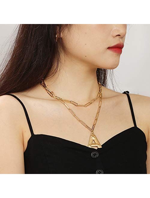 Reoxvo 18K Real Gold Plated Gold Link Chain Necklace Gold Chain Necklaces for Women