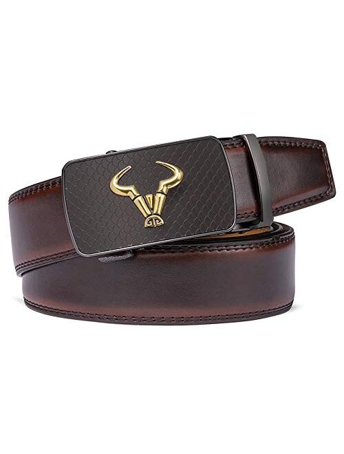 Men's Belt,Bulliant Brand Ratchet Belt Of Genuine Leather For Men Dress,Size Customized