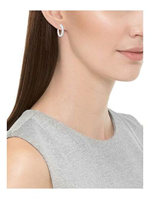 Amazon Essentials Plated Sterling Silver Hinged Huggie Hoop Earrings
