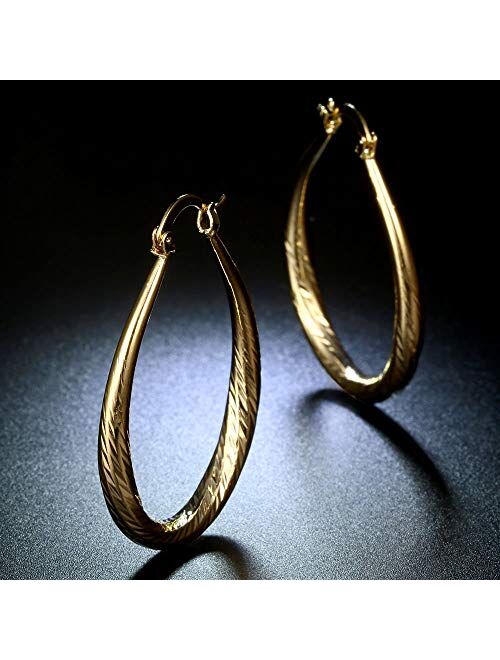Fashion Women Gold Silver Hoop Earrings, Elegant Stud Dangle Earring Wedding Jewelry Gift