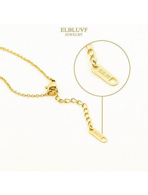ELBLUVF Newest Stainless Steel Anchor Infinity Y Shaped Lariat Style Necklace 18inch for Women 3 Colors