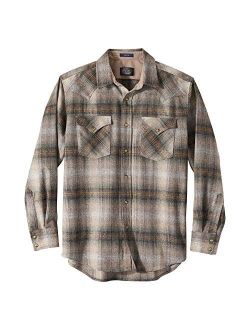 Men's Long Sleeve Snap Front Classic Fit Canyon Wool Shirt