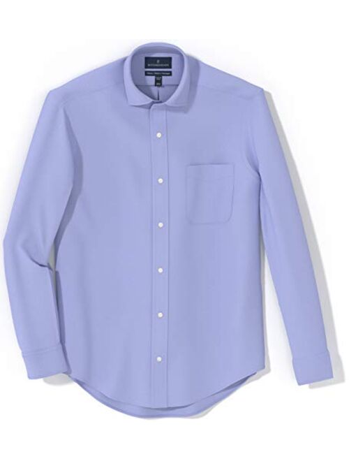 Buttoned Down Men's Classic-fit Solid Non-Iron Dress Shirt Pocket Spread Collar
