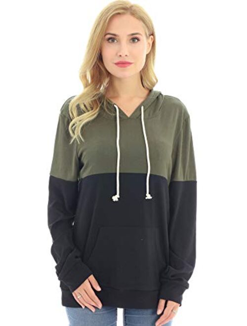 Bearsland Women's Maternity Breastfeeding Sweater Hoodie Nursing Sweatshirt with Pockets