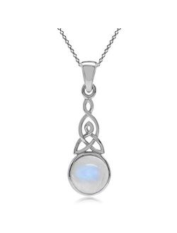 Silvershake 925 Sterling Silver Triquetra Celtic Knot Pendant with 18 Inch Necklace