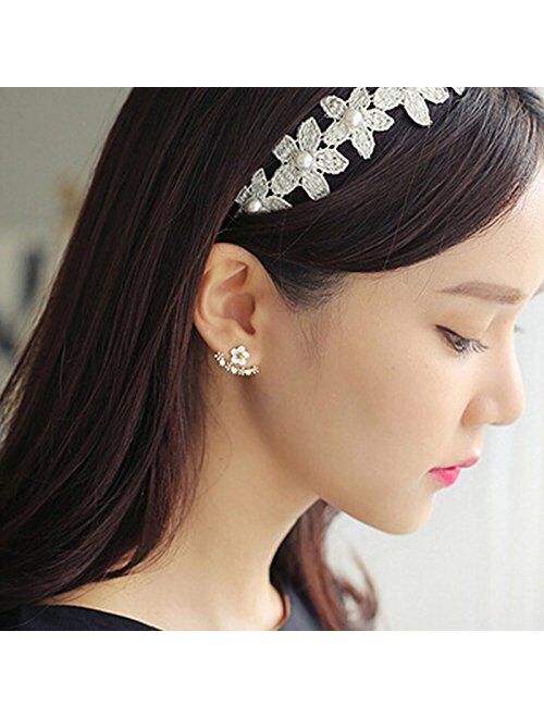 Naomi Women Fashion Accessories Crystal Stud Earrings Boucle d'oreille Femme Flower Earrings Gold Bijoux Jewelry
