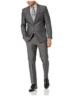 Unlisted Men's Slim Fit Suit, Grey, 48 Long