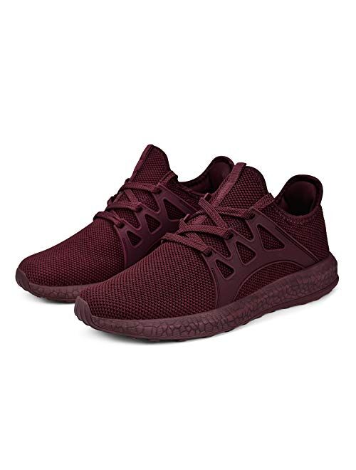 MARSVOVO Mens Air Knitted Running Shoes