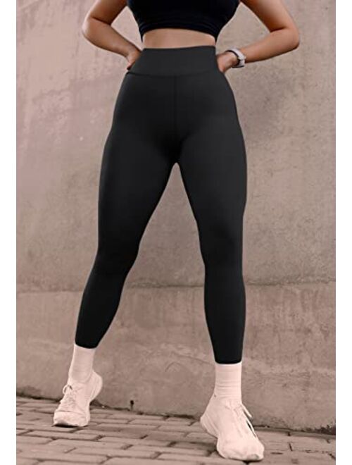 FITTOO Women Yoga Pants High Waist Scrunch Ruched Butt Lifting Workout Leggings Sport Fitness Gym Push Up Tights