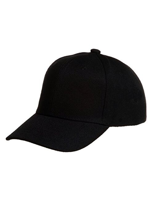 Classic Plain Baseball Cap Hat Velcro Adjustable