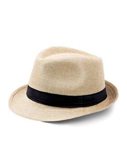 BABEYOND 1920s Panama Fedora Hat Cap for Men Gatsby Hat for Men 1920s Mens Gatsby Costume Accessories