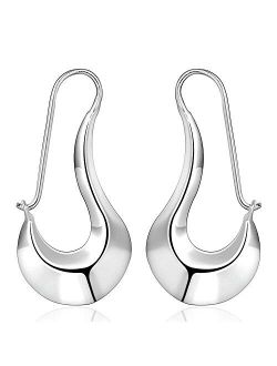 NYKKOLA Beautiful Elegant Jewelry 925 Silver Unique Simple Dangle Earrings