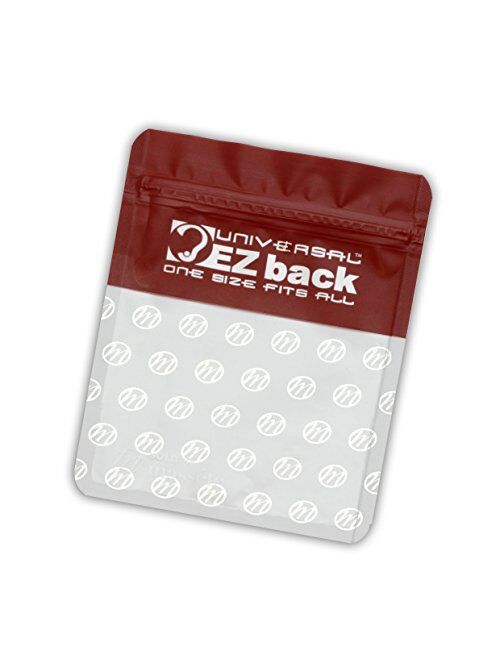 Universal EZback Earring Backs Soft Clear Silicone and Sterling Silver