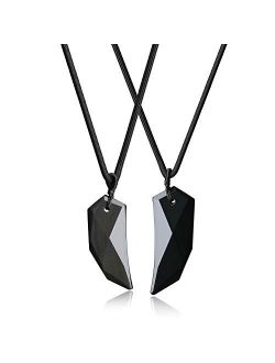 COAI Wolf Wooth Stone Matching Couples Pendant Necklaces
