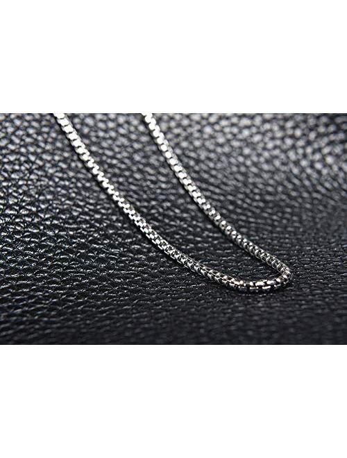NYC Sterling Unisex Solid Italian 2mm Round Box Chain in Sterling Silver