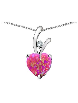 Star K Choice of 10k Gold or Sterling Silver Heart Shape 8mm Endless Love Pendant Necklace