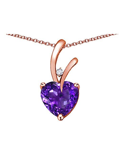 Star K Choice of 10k Gold or Sterling Silver Heart Shape 8mm Endless Love Pendant Necklace