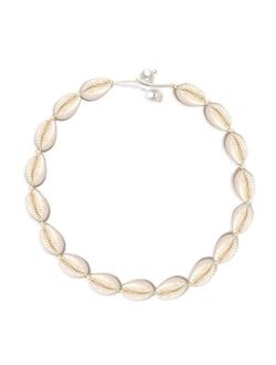 HSWE Shell Choker Necklace for Women Seashell Necklace Cowrie Shell Beaded Necklace