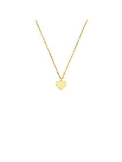 Tiny Gold Heart Choker Necklace,Dainty Cute Initial Heart Pendant Necklace,Rose Necklace,CZ Necklaces for Girls and Women