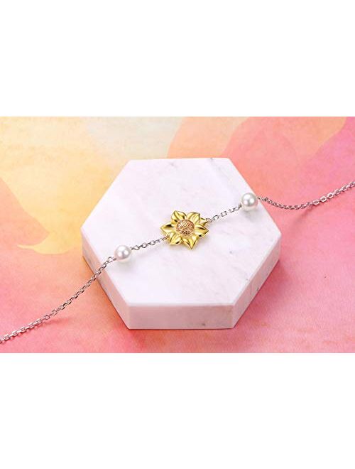 You Are My Sunshine Sunflower Gold Plated S925 Sterling Silver Pendant Necklace Earrings Ring Bracelet Anklet