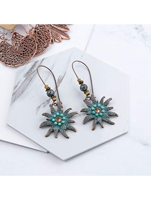 AROIC 18-20 Pairs Fashion Colorful Earrings Set with Tassel Earrings or Bohemian Earrings for Women Girls Jewelry Fashion and Valentine Birthday Party Gift.