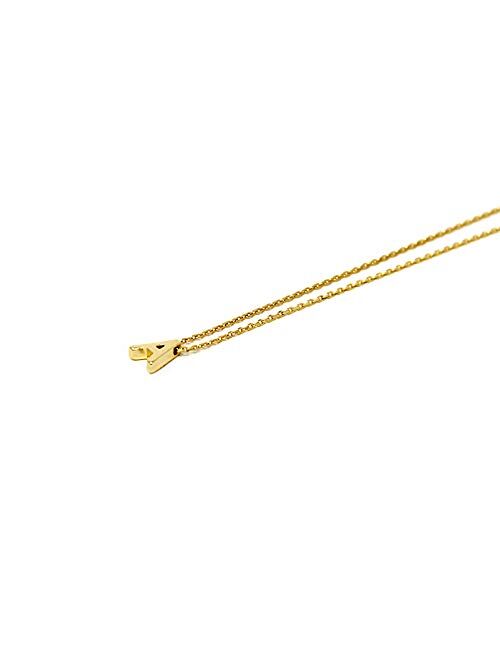 Me Plus Petite Initial Letter Alphabet Pendant Charm Gold Dipped Necklace Gold Silver Rosegold (23 Letters)