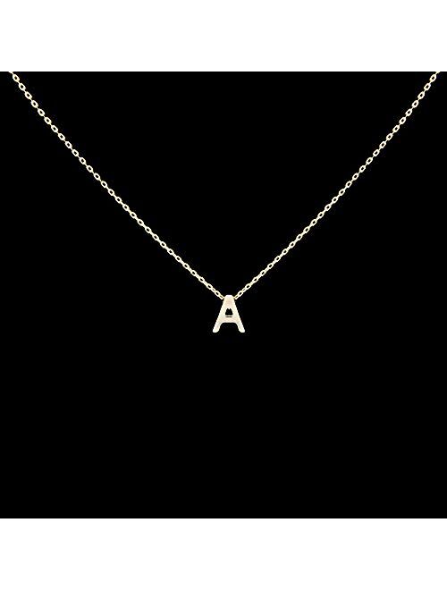 Me Plus Petite Initial Letter Alphabet Pendant Charm Gold Dipped Necklace Gold Silver Rosegold (23 Letters)