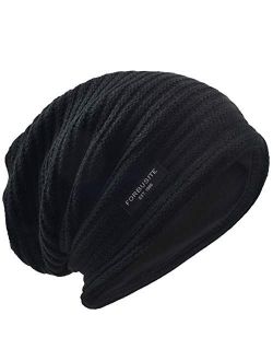 VECRY Men's Slouchy Beanie Knit Crochet Rasta Cap for Summer Winter