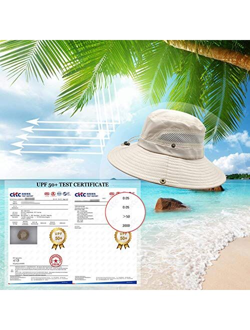 SIYWINA Sun Hats for Men Sun UPF50+ Hat Summer Men Outdoor Bucket Fishing Hats Wide Brim Lightweight Men's Sun Hats Unisex