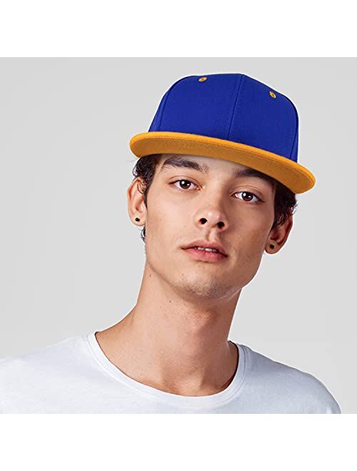 CHOK.LIDS Flat Visor Snapback Hat Blank Cap Baseball Cap