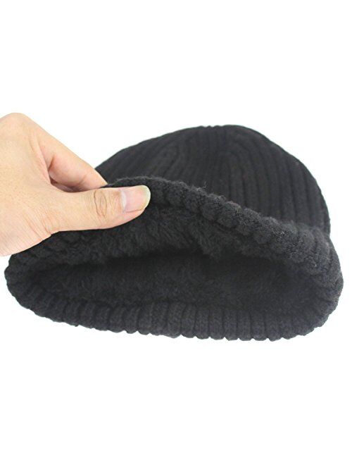 Chalier Winter Hats for Men Wool Knit Slouchy Beanie Hats Warm Baggy Skull Cap