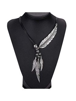 Wcysin Women Girls Antique Vintage Time Necklace Sweater Chain Pendant Jewelry Silver
